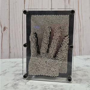 Vintage 3D Pin Art Pinpressions Fidget Sensory Desk Toy Movable Metal Pins 5 x 7